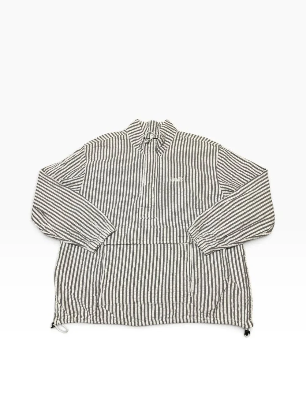 Levi's Octavia Lightweight Striped Seersucker Pullover 1/4 Zip Jacket Men's XL